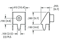 Male, Off-Board 9 Volt (V) Horizontal PC Snap-On Battery Contact - 2