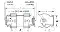 1100 Series End-to-End Base Stainless Steel Battery Holder (1139) - 2