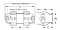 2100 Series End-to-End Base Stainless Steel Battery Holder (2139) - 2