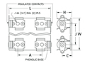 2100 Series Side-by-Side Phenolic Base Battery Holder (2140) - 2
