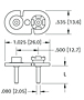 Vertical 9 Volt (V) PC Snap-On Contact with Pins - 2