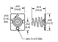 Spring & Button Battery Contact (5222) - 2