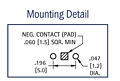 Thru Hole Mount 4.8 Millimeter (mm) Button Cell Retainer - 3