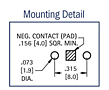 Thru Hole Mount 6.8 Millimeter (mm) Button Cell Retainer - 3