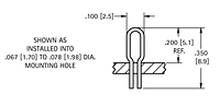Color Keyed Thru Hole Mount (THM) Test Point (5023) - Schematic Diagram