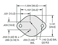 Transistor Insulator for TO-3 Case (4662) - Schematic Diagram