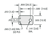 Transistor Insulator for Plastic Case (4671) - Schematic Diagram