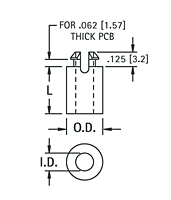 Thru Hole Insulated PC Spacer