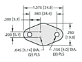 Transistor Insulator for TO-66 Case (4666) - Schematic Diagram