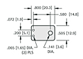 Transistor Insulator for Plastic Case (4671) - Schematic Diagram