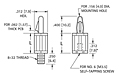 Threaded Male and Female Insulated PC Support - 2