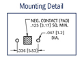 Thru Hole Mount 7.9 Millimeter (mm) Button Cell Retainer - 3